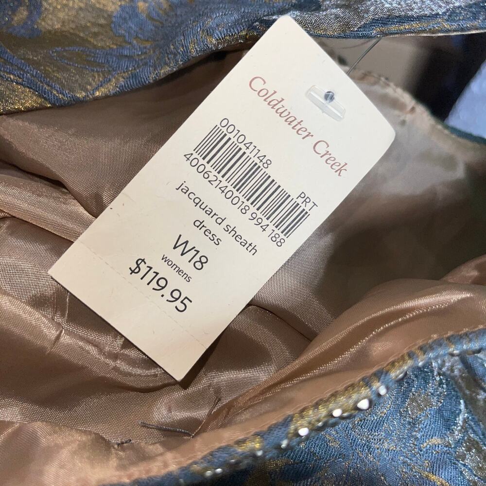 Coldwater Creek Sheath Dress Jacquard Embellished - Picture 9 of 11